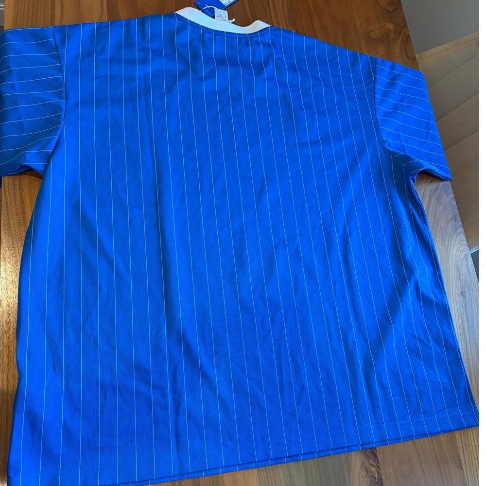 Adidas Originals Real Madrid Icon Jersey Mens XL Blue Pinstripe JN3060 NWT - Picture 7 of 8